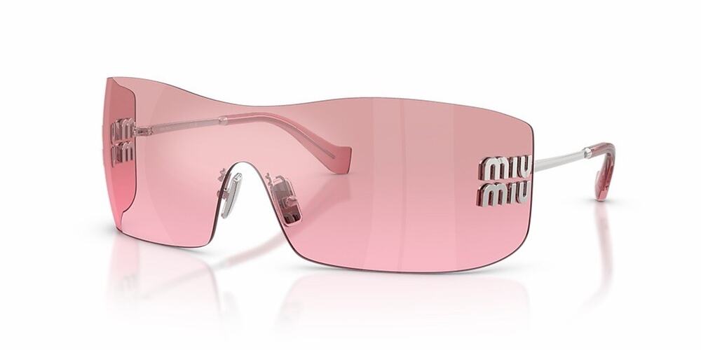 MIU MIU MU B53S 1BC70Y Silver Pink Mirror Silver Gradient Sunglasses AUTHENTIC